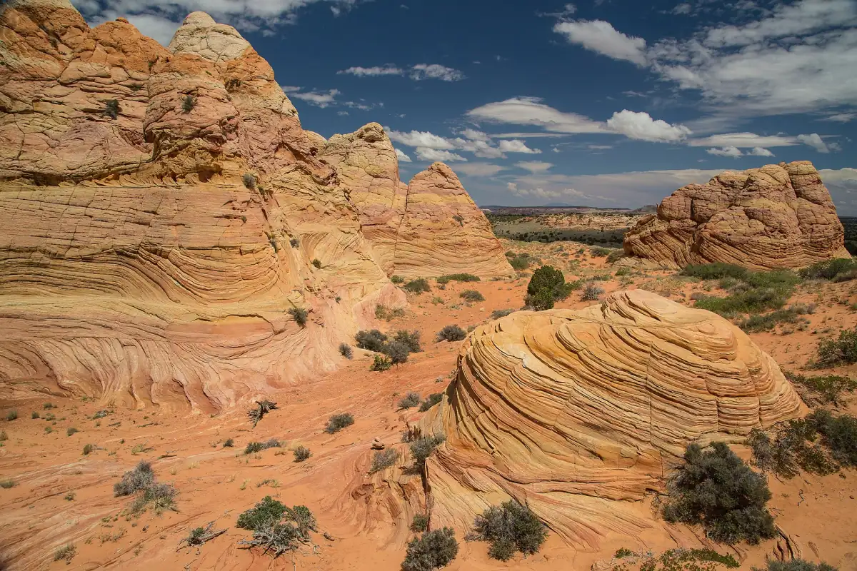 Swirled sandstone domes in Vermilion Cliffs National Monument